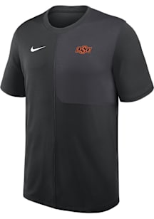 Nike Oklahoma State Cowboys Black Primary Team Logo Coach Short Sleeve T Shirt