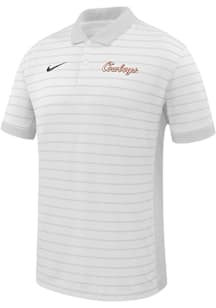 Nike Oklahoma State Cowboys Mens White Primary Team Logo Victory Short Sleeve Polo