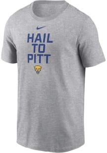 Pitt Panthers Grey Nike Slogan Dri-FIT Short Sleeve T Shirt