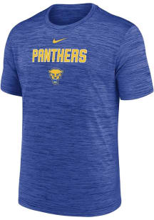 Pitt Panthers Blue Nike Flat Name Mascot Velocity Lgnd Short Sleeve T Shirt