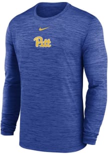 Mens Pitt Panthers Blue Nike Primary Team Logo Velocity Lgnd Long Sleeve T-Shirt