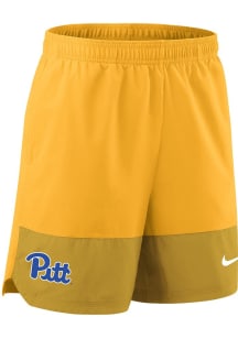 Mens Pitt Panthers Gold Nike Primary Team Logo Woven Shorts