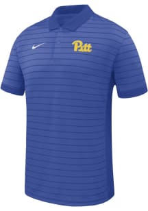 Mens Pitt Panthers Blue Nike Primary Team Logo Victory Short Sleeve Polo Shirt