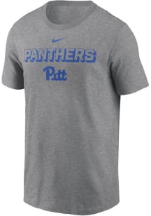 Pitt Panthers Grey Nike Flat Name Mascot Legend Short Sleeve T Shirt