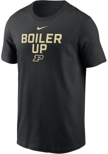 Purdue Boilermakers Black Nike Slogan Dri-FIT Short Sleeve T Shirt
