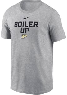 Purdue Boilermakers Grey Nike Slogan Dri-FIT Short Sleeve T Shirt