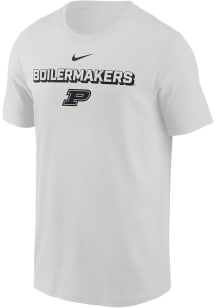 Purdue Boilermakers Grey Nike Flat Name Mascot Legend Short Sleeve T Shirt