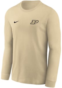 Mens Purdue Boilermakers Gold Nike Primary Team Logo Legend Long Sleeve T-Shirt