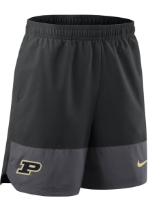 Mens Purdue Boilermakers Black Nike Primary Team Logo Woven Shorts