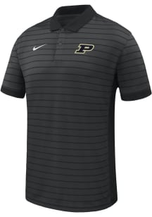 Mens Purdue Boilermakers Black Nike Primary Team Logo Victory Short Sleeve Polo Shirt