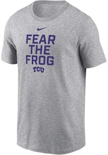 Nike TCU Horned Frogs Grey Slogan Dri-FIT Short Sleeve T Shirt