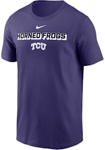 Nike TCU Horned Frogs Purple Flat Name Mascot Legend Short Sleeve T Shirt