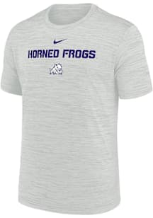 Nike TCU Horned Frogs Grey Flat Name Mascot Velocity Lgnd Short Sleeve T Shirt