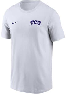 Nike TCU Horned Frogs White Flat Name Mascot Legend Short Sleeve T Shirt
