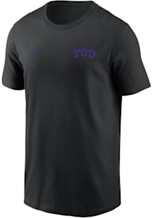 Nike TCU Horned Frogs Black Flat Name Mascot Legend Short Sleeve T Shirt