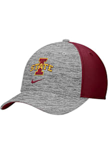 Nike Iowa State Cyclones Mens Grey Rise Swooshflex Flex Hat