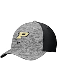 Nike Purdue Boilermakers Mens Grey Rise Swooshflex Flex Hat