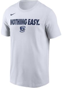 Nike Creighton Bluejays White Basketball Bench Short Sleeve T Shirt