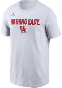 Nike Houston Cougars White Basketball Bench Short Sleeve T Shirt
