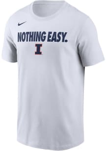 Illinois Fighting Illini White Nike Basketball Bench Short Sleeve T Shirt