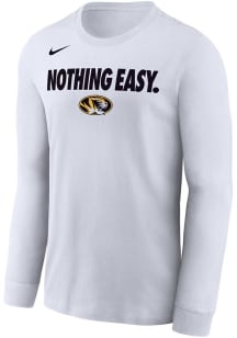Nike Missouri Tigers White Basketball Bench Long Sleeve T-Shirt