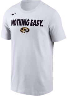 Nike Missouri Tigers White Basketball Bench Short Sleeve T Shirt