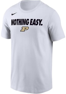 Purdue Boilermakers White Nike Basketball Bench Short Sleeve T Shirt