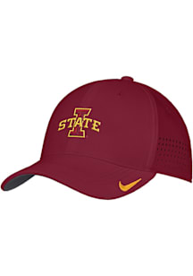 Nike Iowa State Cyclones Mens Crimson Club Swooshflex Flex Hat