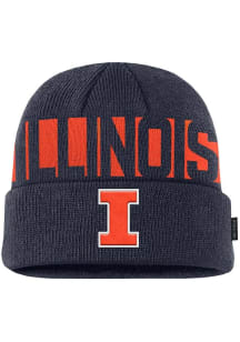 Illinois Fighting Illini Nike Peak Utility Beanie Mens Knit Hat - Navy Blue