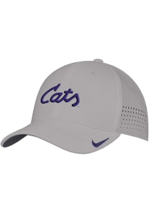 K-State Wildcats Nike Club Swooshflex Flex Hat - Grey