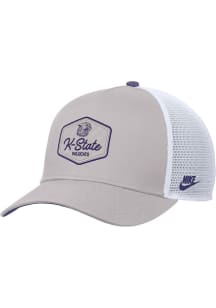 Nike Grey K-State Wildcats Rise Pinch Panel Meshback Adjustable Hat