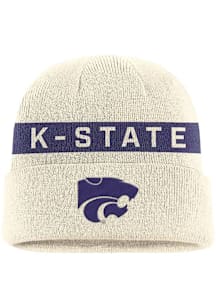 Nike K-State Wildcats White Peak Utility Beanie - Natural Mens Knit Hat