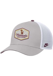 Nike Grey Minnesota Golden Gophers Rise Pinch Panel Meshback Adjustable Hat