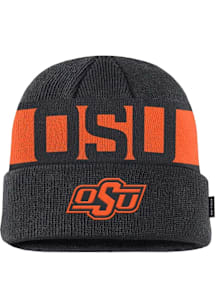 Nike Oklahoma State Cowboys Black Peak Utility Beanie Mens Knit Hat