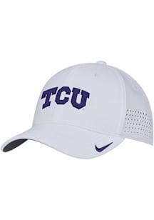 Nike TCU Horned Frogs Mens White Club Swooshflex Flex Hat