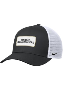 Nike Black Purdue Boilermakers Rise Pinch Panel Meshback Adjustable Hat