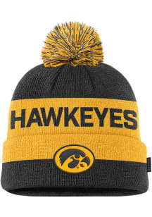 Iowa Hawkeyes Nike Youth Peak Pom Beanie Youth Knit Hat - Gold