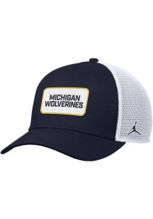 Michigan Wolverines Nike Youth Rise Pinch Panel Meshback Youth Adjustable Hat - Blue