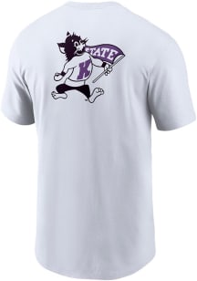 K-State Wildcats White Nike Willie Wildcat 2 Hit Short Sleeve T Shirt