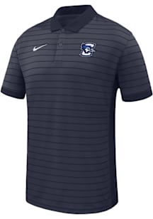 Nike Creighton Bluejays Mens Navy Blue Primary Team Logo Victory Short Sleeve Polo