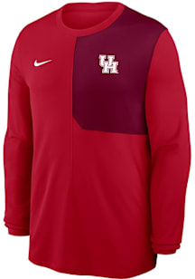 Nike Houston Cougars Red Primary Team Logo Coach Long Sleeve T-Shirt