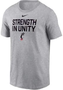 Cincinnati Bearcats Grey Nike Slogan Dri-FIT Short Sleeve T Shirt