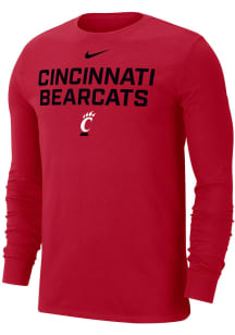 Mens Cincinnati Bearcats Red Nike Flat Name Mascot Dri-FIT Tee