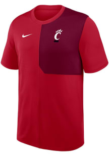 Cincinnati Bearcats Red Nike Primary Team Logo Coach Short Sleeve T Shirt