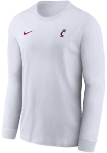 Mens Cincinnati Bearcats White Nike Primary Team Logo Legend Long Sleeve T-Shirt