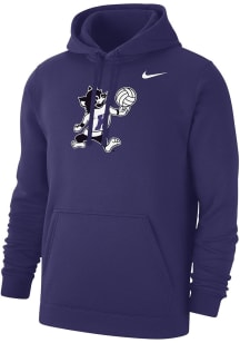 Mens K-State Wildcats Purple Nike Varsity Willie Volleyball Hooded Sweatshirt