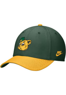 Nike Baylor Bears Mens Green Rise Structured Swoosh Flex (colorblock) Flex Hat
