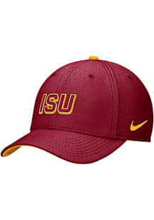 Nike Iowa State Cyclones Mens Crimson Rise Structured Swoosh Flex Flex Hat