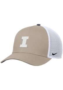 Nike Khaki Illinois Fighting Illini Rise Pinch Panel Meshback Adjustable Hat