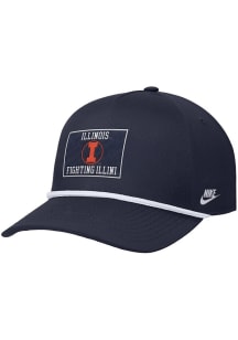 Nike Navy Blue Illinois Fighting Illini Rise Pinch Panel ADJ Adjustable Hat